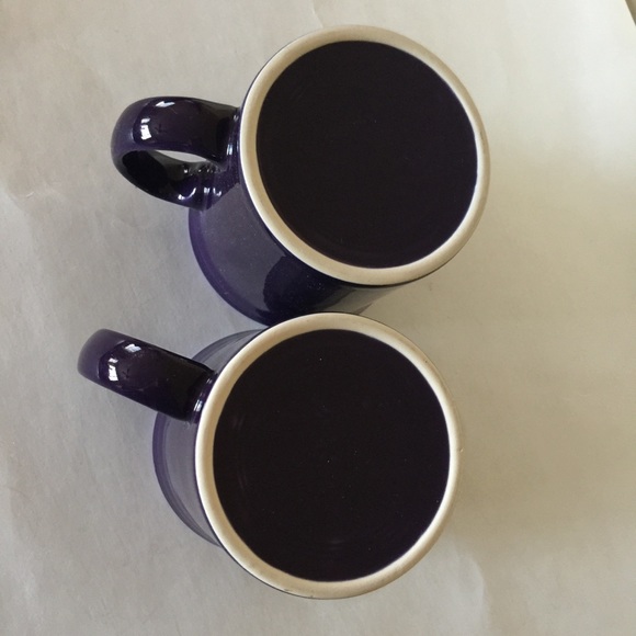 2 Homer Laughlin Fiesta Purple Egg Plant Mugs - Picture 3 of 7